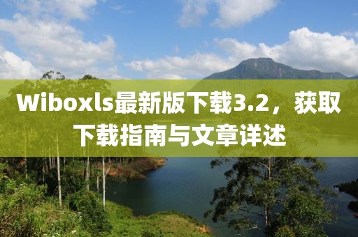 Wiboxls最新版下載3.2，獲取下載指南與文章詳述