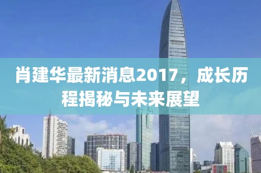 肖建華最新消息2017，成長歷程揭秘與未來展望