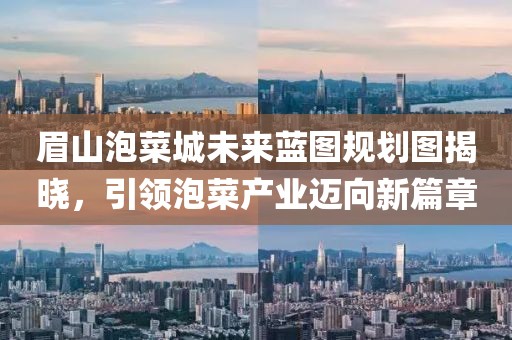 眉山泡菜城未來(lái)藍(lán)圖規(guī)劃圖揭曉，引領(lǐng)泡菜產(chǎn)業(yè)邁向新篇章