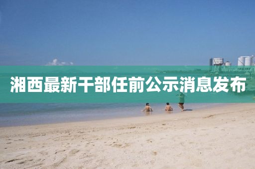 湘西最新干部任前公示消息發(fā)布