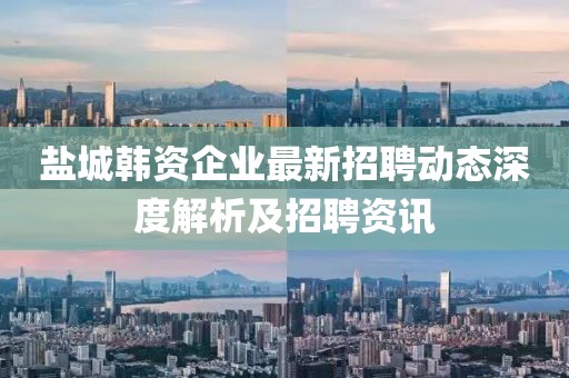 鹽城韓資企業(yè)最新招聘動態(tài)深度解析及招聘資訊