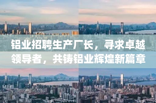 鋁業(yè)招聘生產(chǎn)廠長，尋求卓越領(lǐng)導(dǎo)者，共鑄鋁業(yè)輝煌新篇章