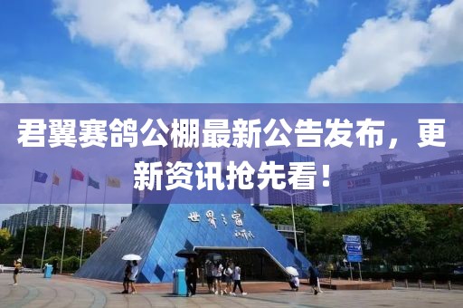 君翼賽鴿公棚最新公告發(fā)布，更新資訊搶先看！