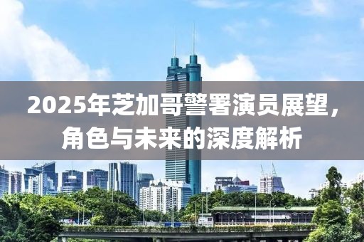 2025年芝加哥警署演員展望，角色與未來(lái)的深度解析
