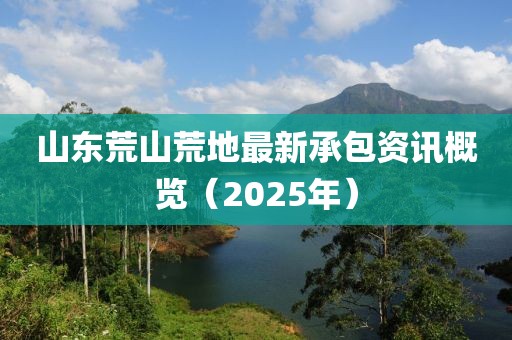 山東荒山荒地最新承包資訊概覽（2025年）