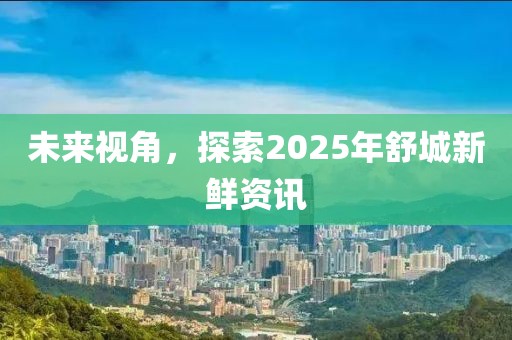 未來(lái)視角，探索2025年舒城新鮮資訊