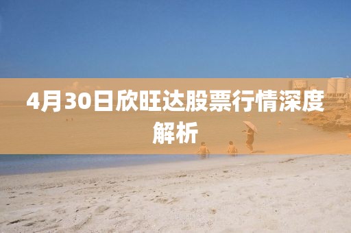 4月30日欣旺達股票行情深度解析