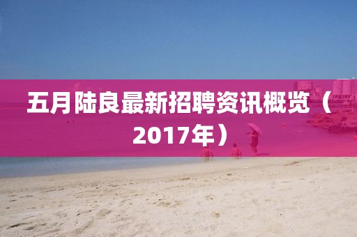 五月陸良最新招聘資訊概覽（2017年）