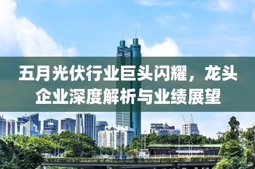 五月光伏行業(yè)巨頭閃耀，龍頭企業(yè)深度解析與業(yè)績展望