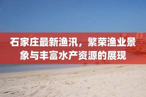 石家莊最新漁汛，繁榮漁業(yè)景象與豐富水產(chǎn)資源的展現(xiàn)