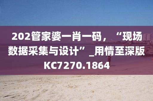 202管家婆一肖一碼，“現(xiàn)場數(shù)據(jù)采集與設(shè)計”_用情至深版KC7270.1864