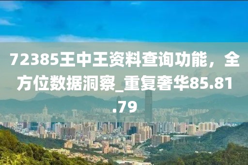 72385王中王資料查詢功能，全方位數(shù)據(jù)洞察_重復(fù)奢華85.81.79