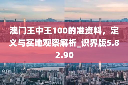 澳門王中王100的準(zhǔn)資料，定義與實(shí)地觀察解析_識界版5.82.90