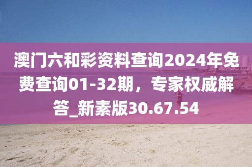 澳門(mén)六和彩資料查詢(xún)2024年免費(fèi)查詢(xún)01-32期，專(zhuān)家權(quán)威解答_新素版30.67.54