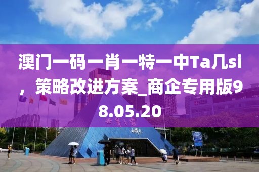 澳門一碼一肖一特一中Ta幾si，策略改進方案_商企專用版98.05.20
