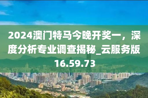 2024澳門特馬今晚開獎一，深度分析專業(yè)調(diào)查揭秘_云服務版16.59.73