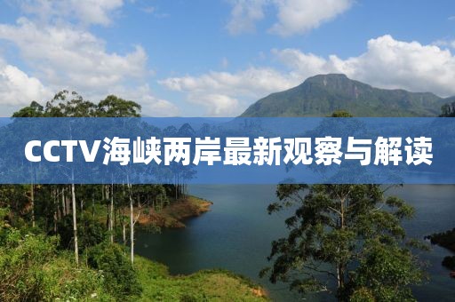 CCTV海峽兩岸最新觀察與解讀